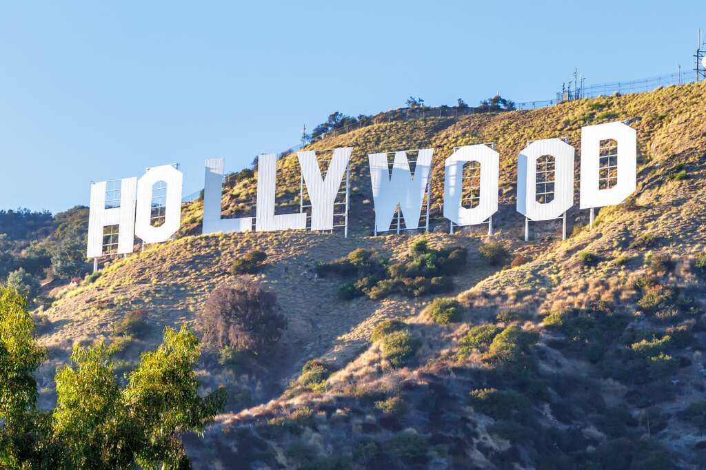 letreiro de Hollywood visto das colinas próximo à Calçada da Fama principal atração turística da Califórnia