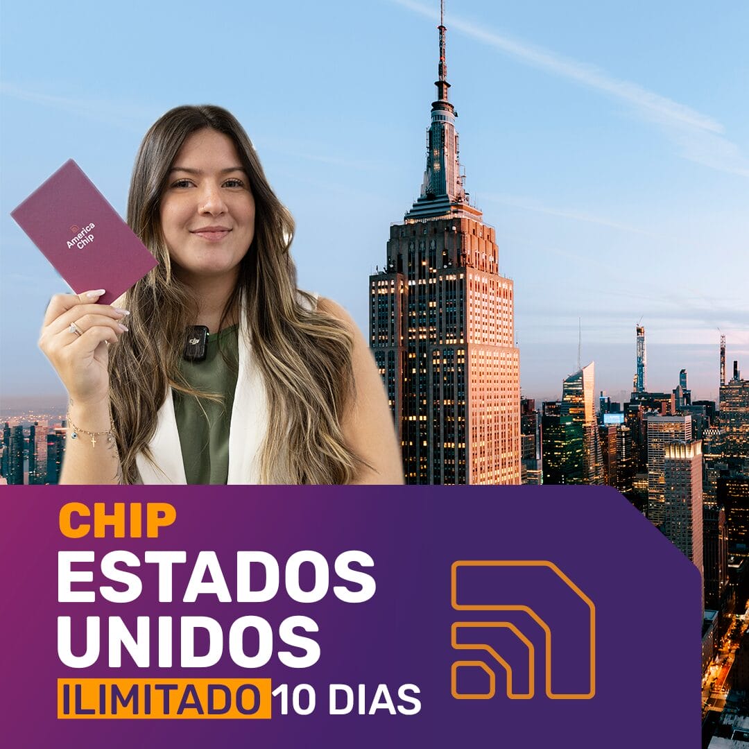 Chip Estados Unidos 5G Ilimitado - Período de 10 dias