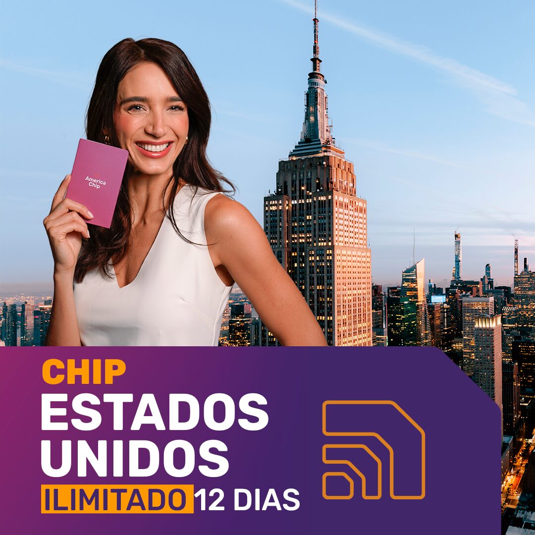 Chip Estados Unidos 5G Ilimitado - Período de 12 dias