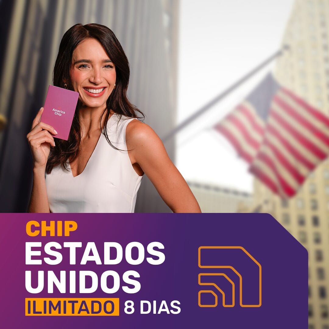 CHIP ESTADOS UNIDOS ILIMITADO 8 DIAS