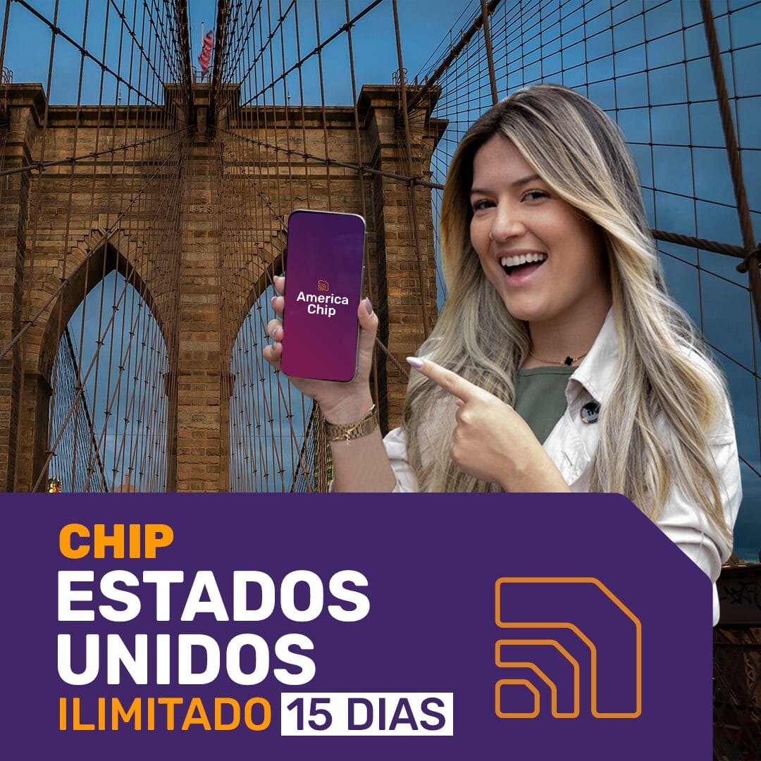Chip Estados Unidos 5G Ilimitado - Período de 15 dias