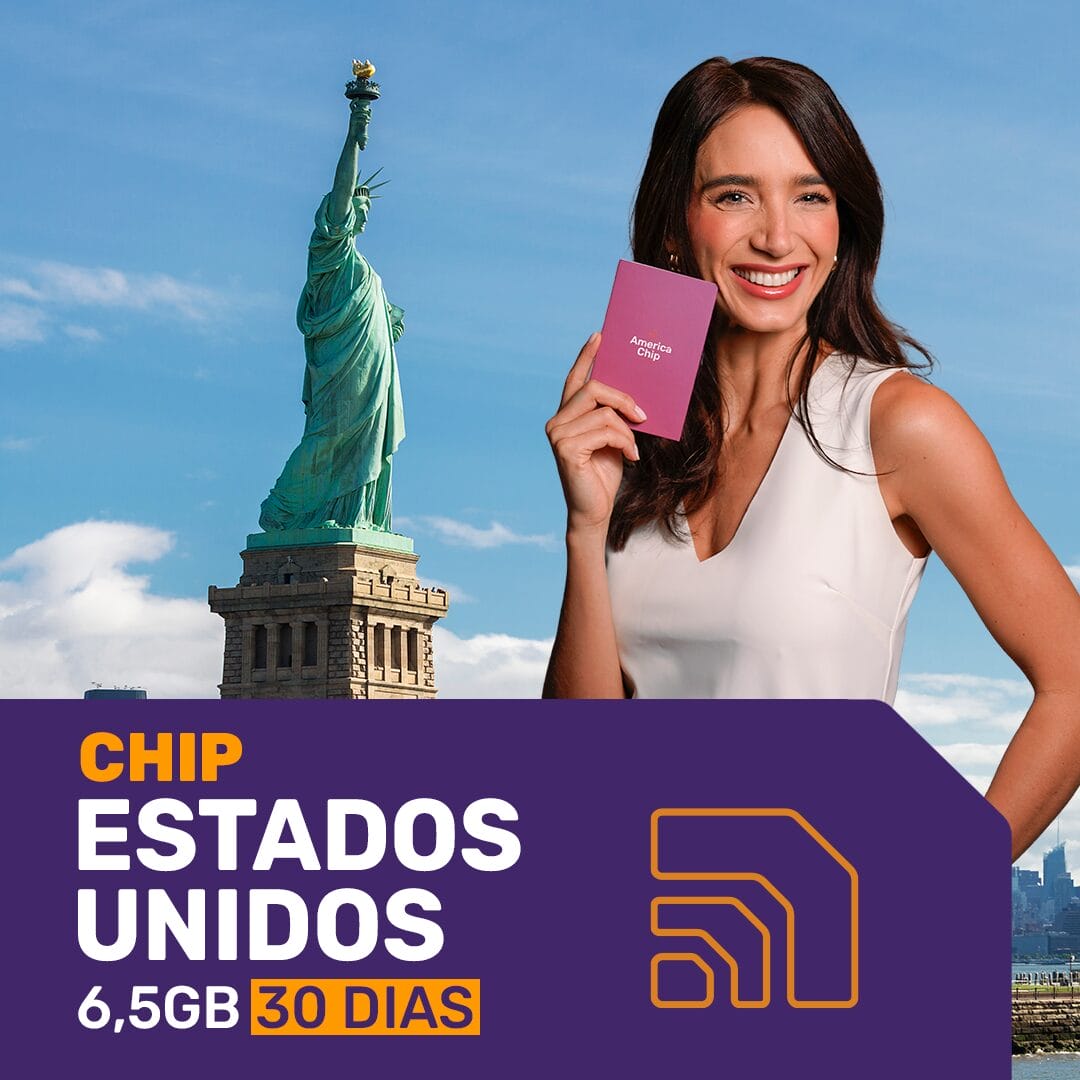 CHIP EUA 6 5GB 30 DIAS