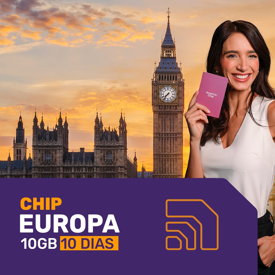 Chip Europa - 10 dias - 10 GB