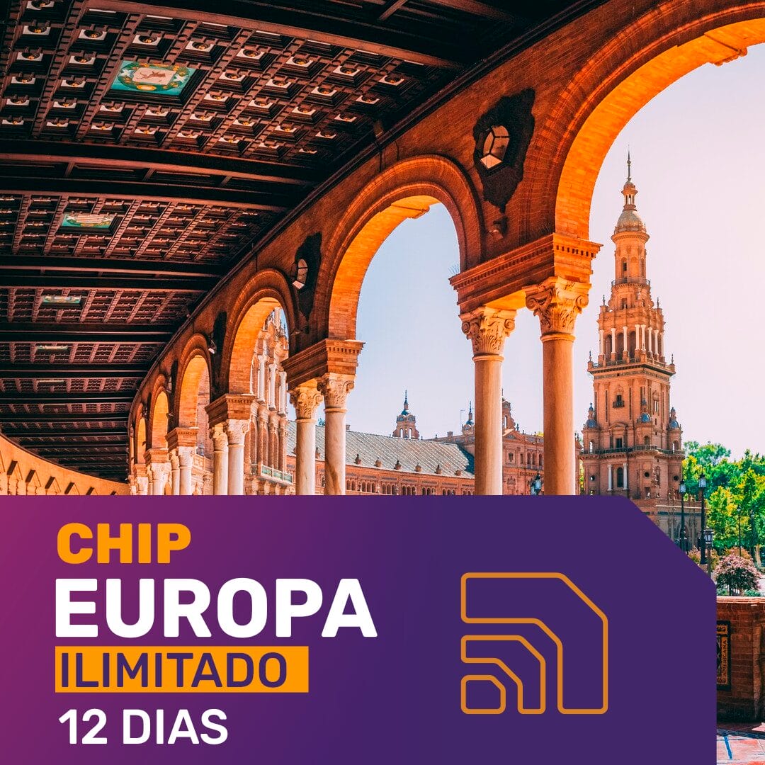 Chip Europa 5G Ilimitado - Período de 12 dias