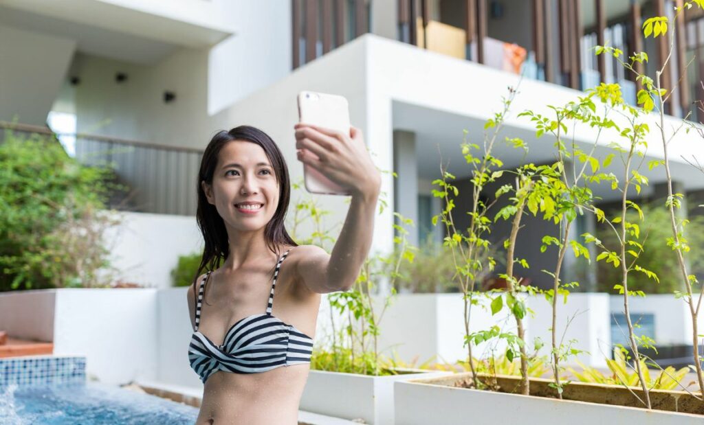 fotos na piscina para instagram