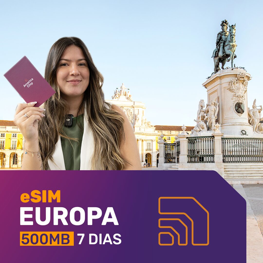 eSIM EUROPA – 7 dias – 500MB