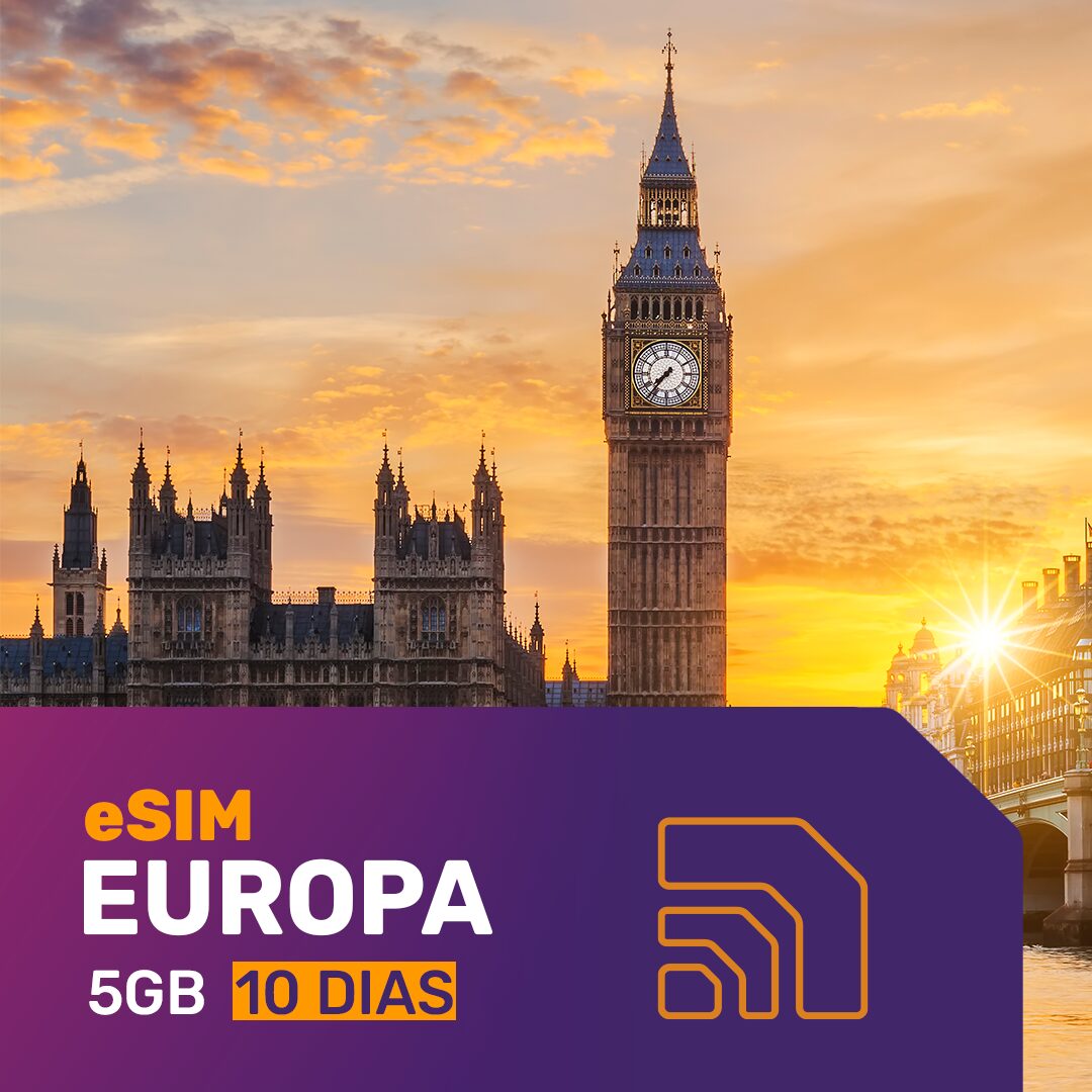 eSIM EUROPA – 10 dias – 5GB